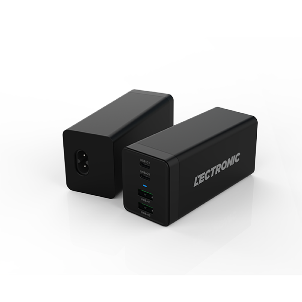 Lectronic Desktop Charger - 4 Ports - 100W - Black
