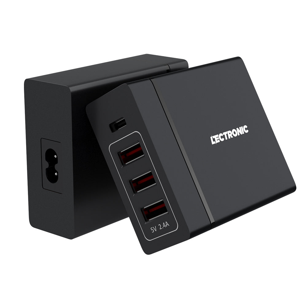 Lectronic Desktop Charging, 4 Ports 72W PD, Black