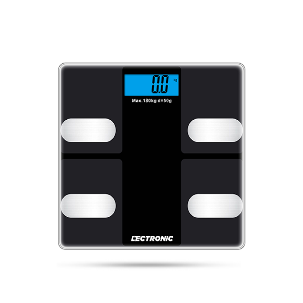 Lectronic Smart Digital Scale - Digital Display and Accurate Measurement up to 180 kg - Black