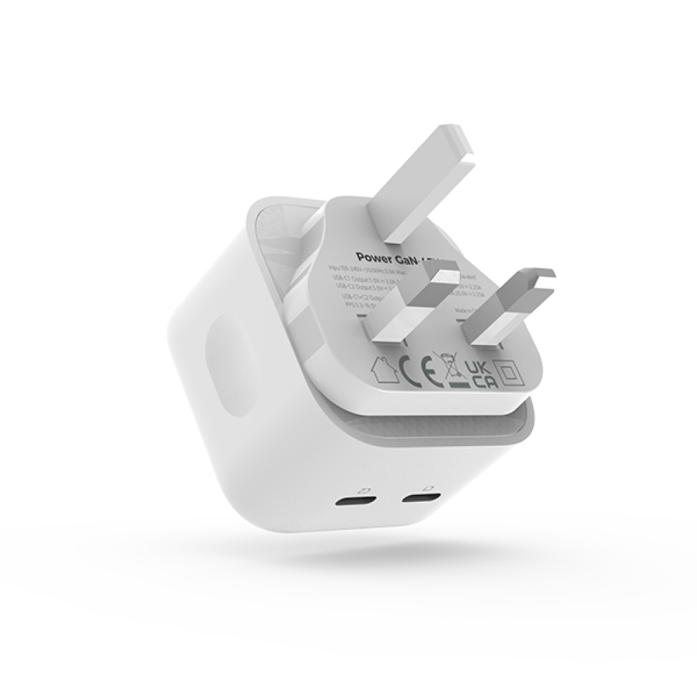 Lectronic Wall Charger - 45W - Dual USB-C Ports - White