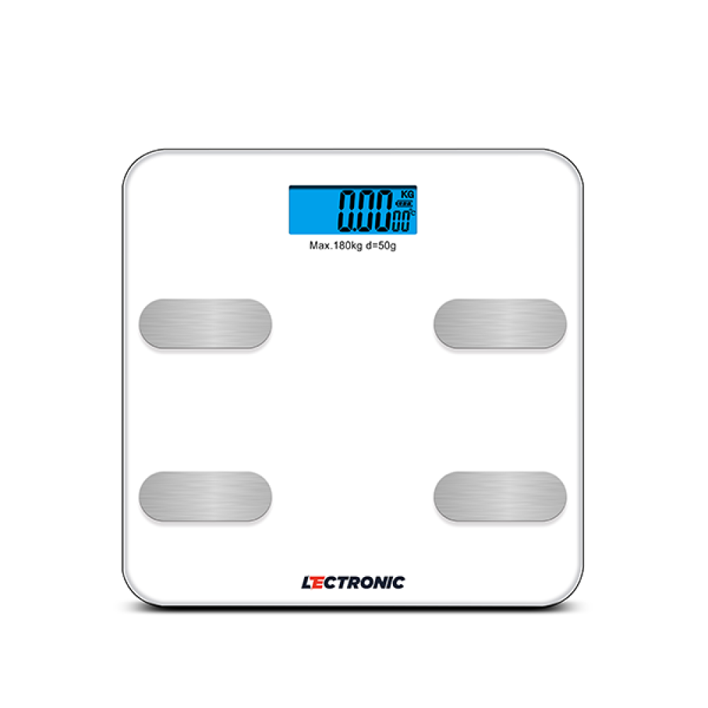 Lectronic Smart Digital Scale - Digital Display and Accurate Measurement up to 180 kg - White