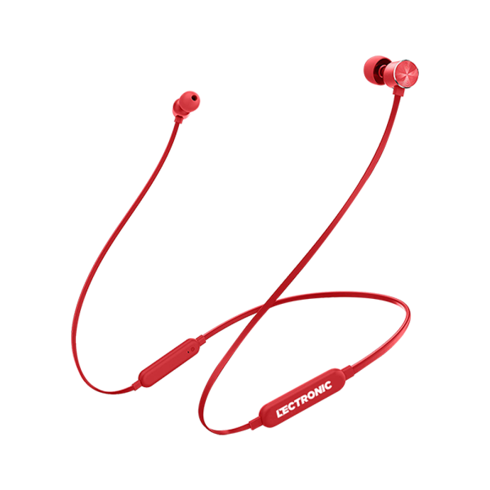 Lectronic Bluetooth Headset - Neckband Design - Red