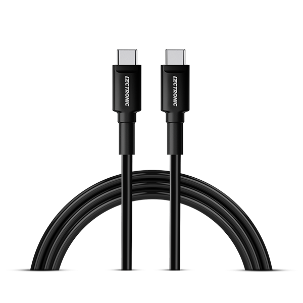 Lektronic USB-C to USB-C Charging Cable - TPE, 1m - Black
